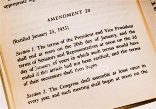 Ratification of the 20th amendment