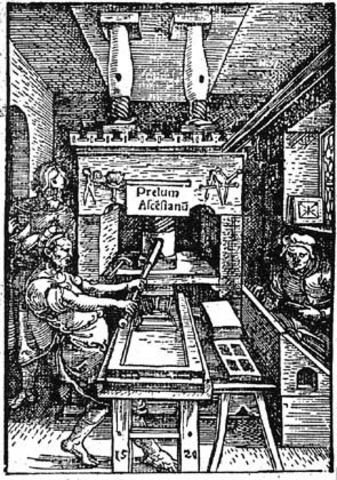 Gutemberg  inventa la prensa