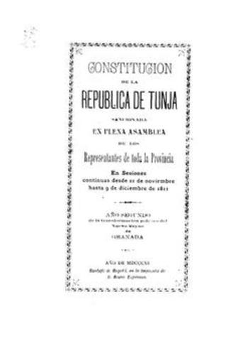 CONSTITUCION DE TUNJA 1811