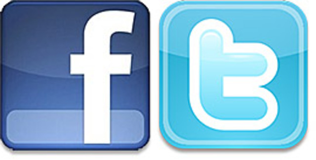 Facebook and Twitter