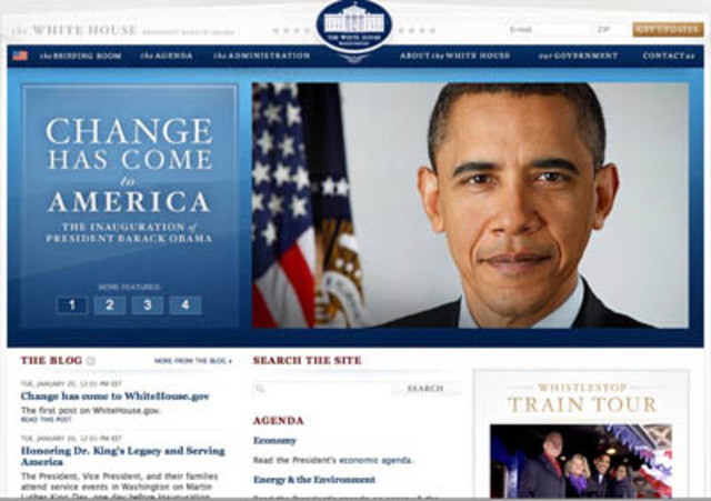 The White House Launches Its Website