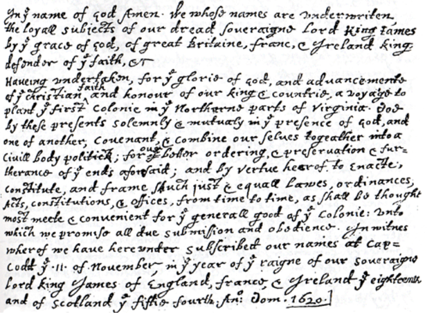 Founding of Plymouth Colony and Mayflower Compact