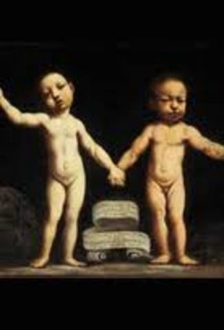 Judith & Hamnet were born, twins. Then he goes to London to start his theatrical career