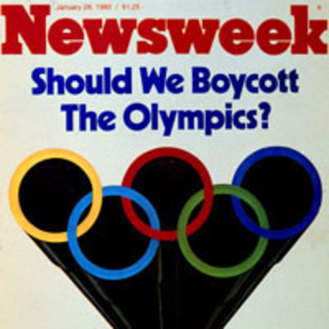 US boycotts Olympics in Moscow.