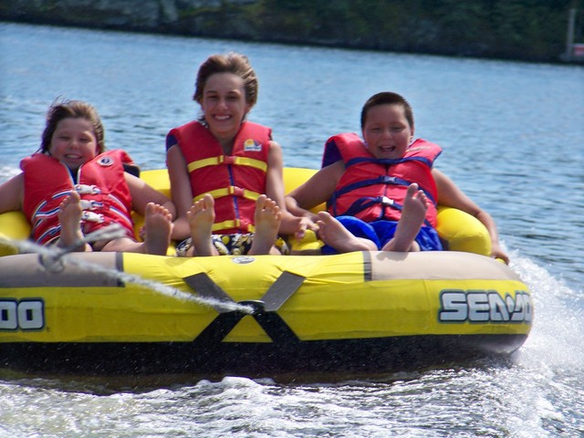 family friends came down to the cottage