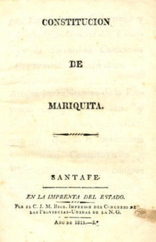 CONSTITUCION DEL ESTADO DE MARIQUITA