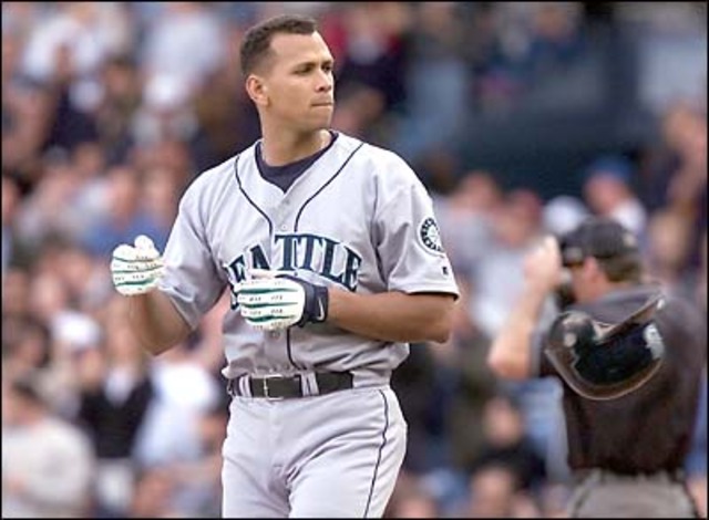 Alex Rodriguez has M.L.B. debut with the Seattle Mariners