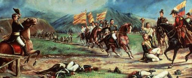 Bolivar derrota España y creya la Republica de Colombia despues la Guerra de Boyaca.