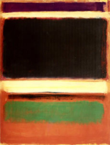 No. 3/No. 13 (Magenta, Black, Green on Orange)