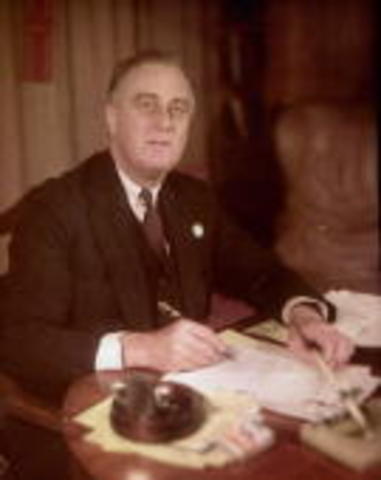 Roosevelt elected President of the United States