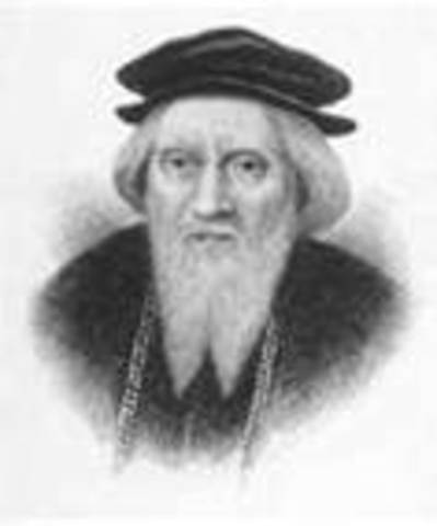 John Cabot discovers a "new-found island" in the name of the English king and thinks it's Asia