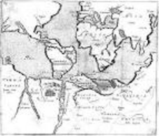 John Cabot discovers a "new-found island" in the name of the English king and thinks it's Asia