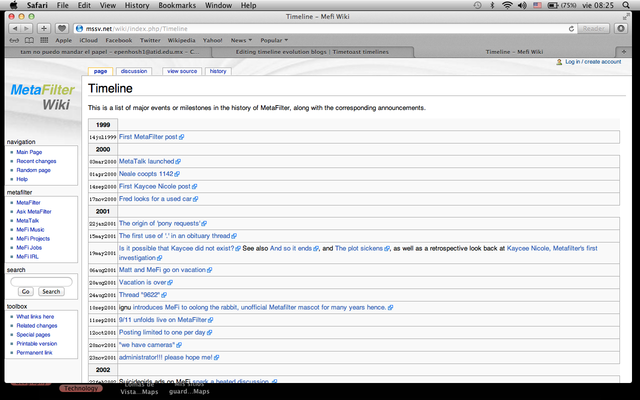 MetaFilter launches.
