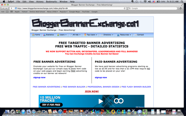 Blogger banner exchange