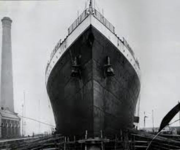 Hull of Titanic Launched