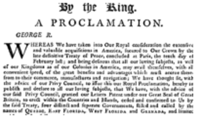 Proclamation of 1763