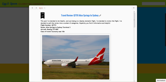 E&G "QF791 Alice Springs to Sydney" Posted