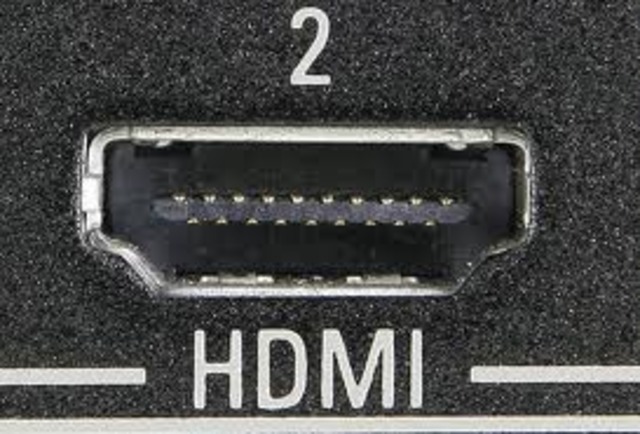 HDMI ports become common on laptops.