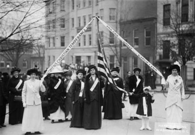 Women's Christian Temperance Union and the Anti-Saloon League march on Washington