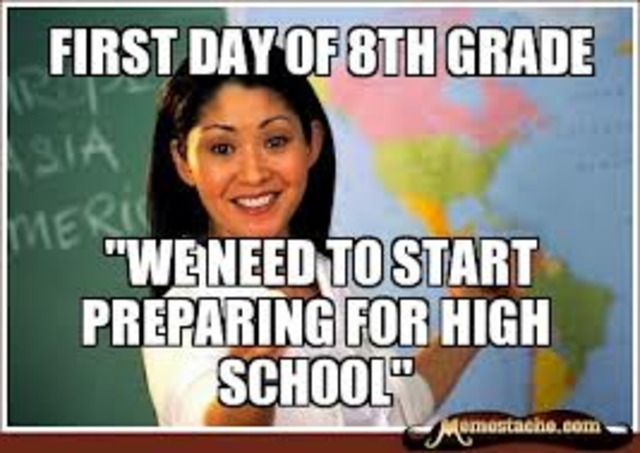 First day of eighth grade