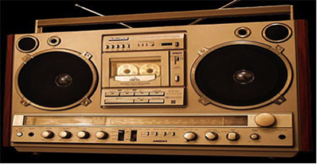 The orginal music player ( boombox )