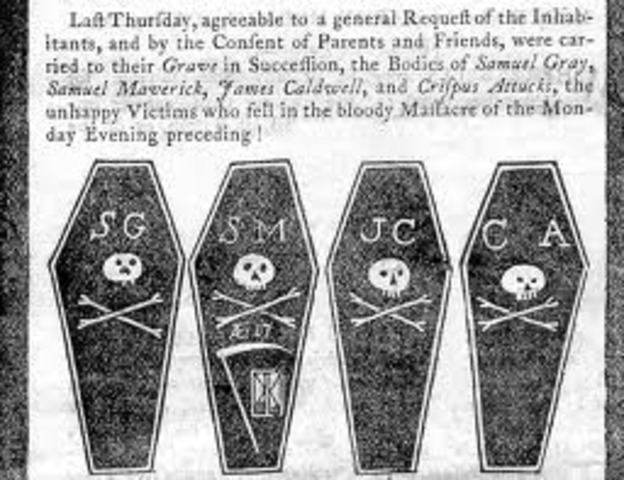 Boston Massacre occurs