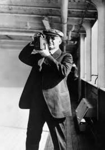 George Eastman introduced the first hand held box camera