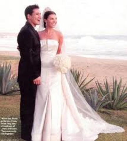 Él casó Ali Landry