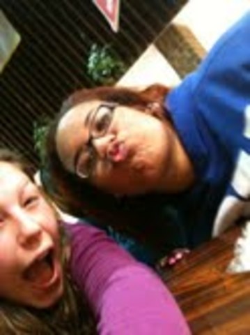 Today in school with Lindsay (: