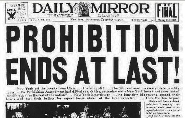 No more Prohibition