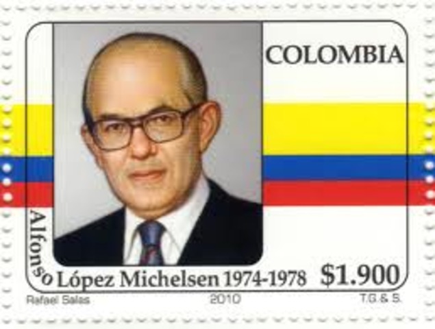 posesion de la presidencia de Alfonso López Michelsen