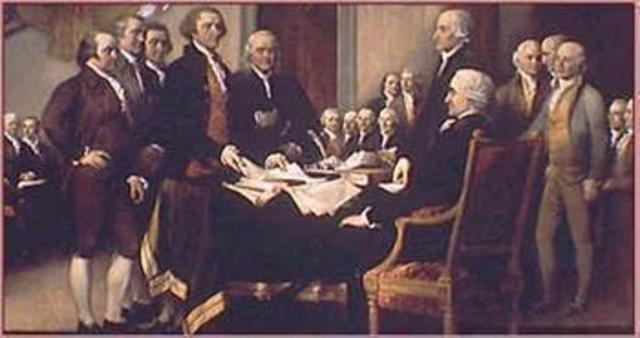 The signers of the Declaration of Independent