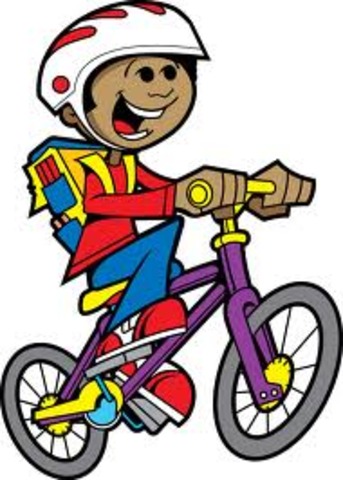 Was the first time learned how to ride a bike.