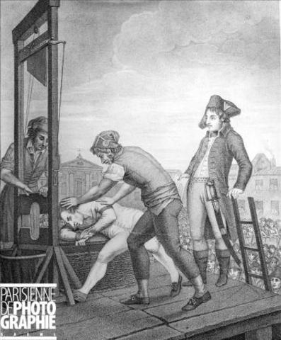 End of Reign of Terror - execution of Robespierre