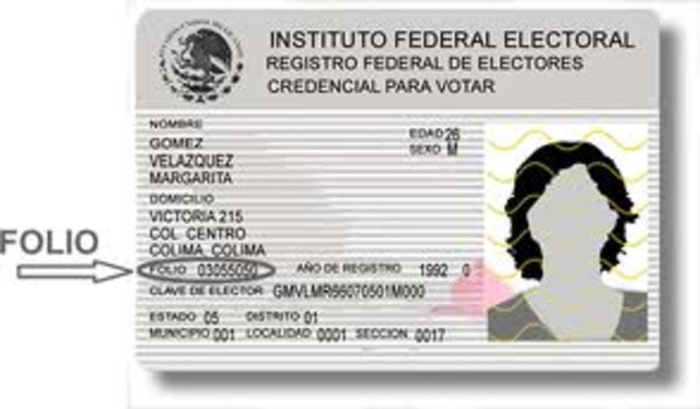 Cuando me dieron mi Credencial de elector