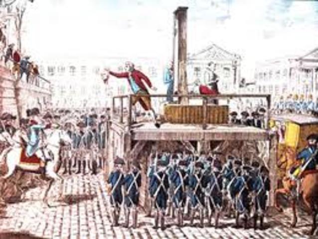 The execution of King Louis XVI in Paris