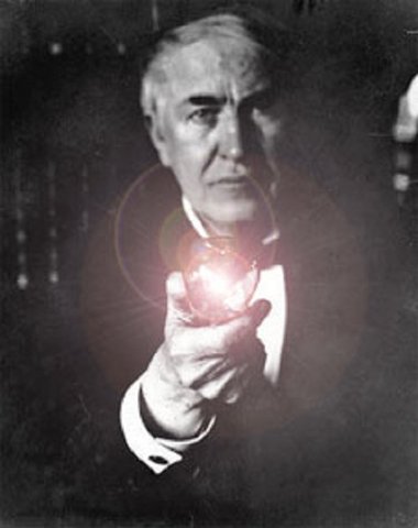 Thomas Edison invents the Light Bulb