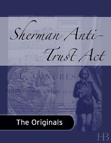 Sherman Antitrust Act