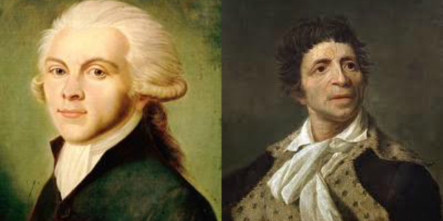 Marat y Robespierre.