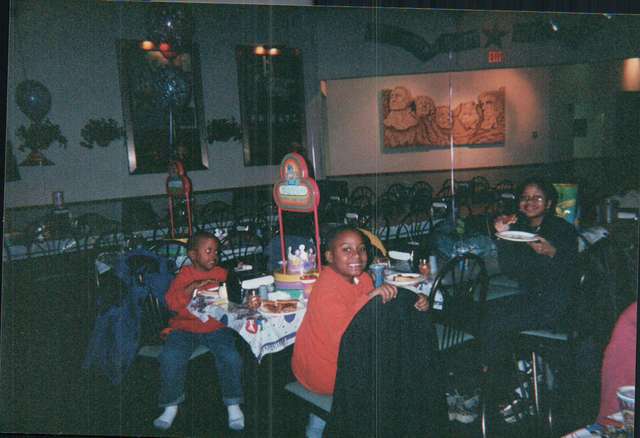 My bro's party at Chuck E. cheese