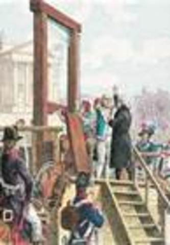 King Louis XVI's execution in Paris