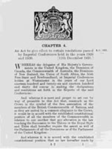 Statute of Wesminster