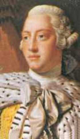 KIng George III ascends to the throne