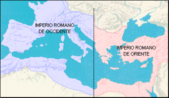 Divición del imperio romano