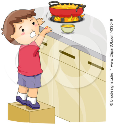 At 3 years old i put my hand on the stove