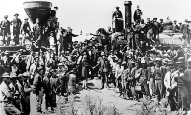 Transcontinental Railroad completed