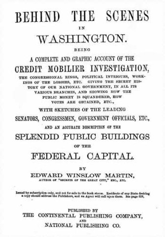 Scandal takes place! Credit Mobilier takes part in a nation wide scandal!