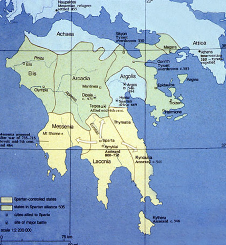 SPARTA: 650 BC: Messenians Revolt