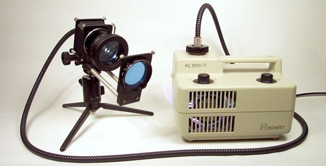 Microscope lamp with filters