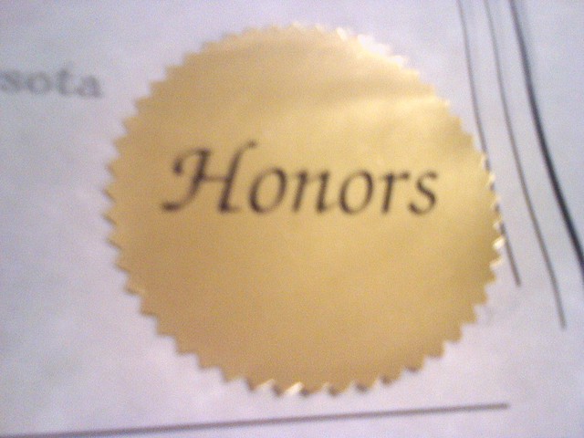 Got an Honor Award In a Piano Recital